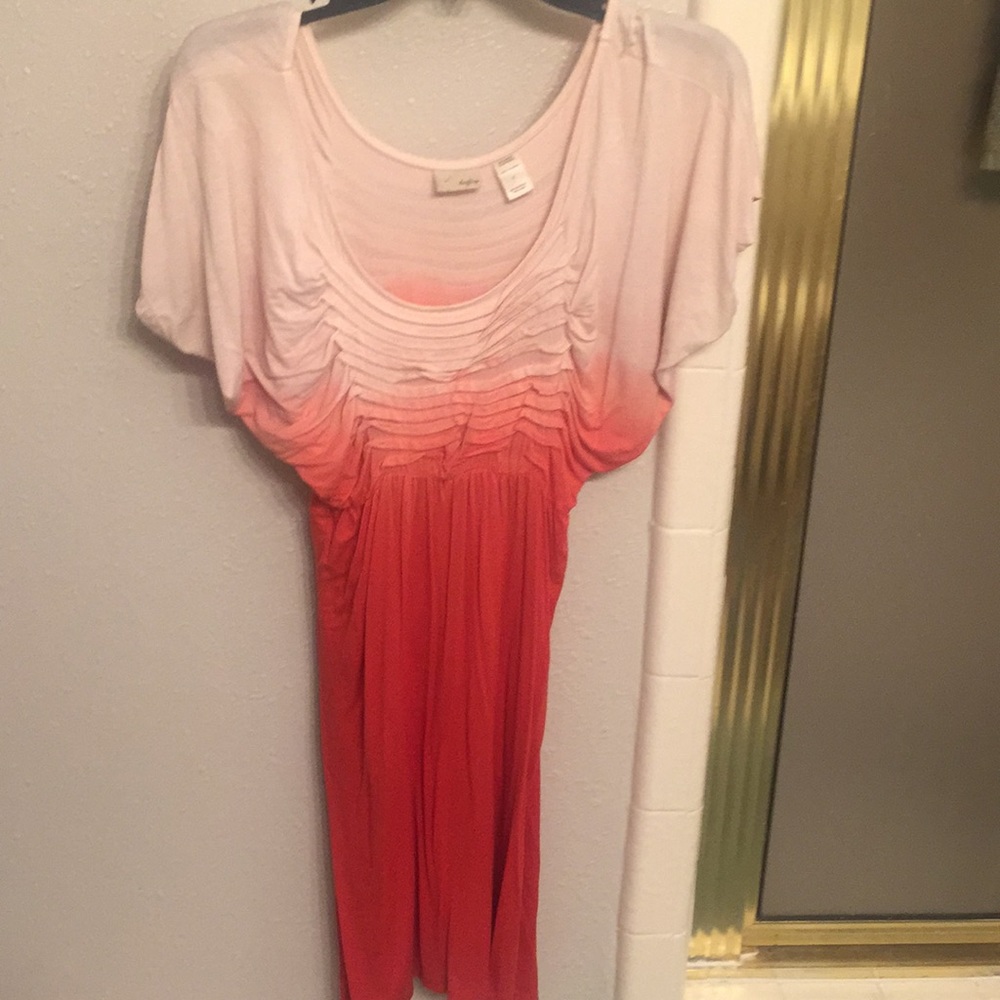 Orange and white sun dress